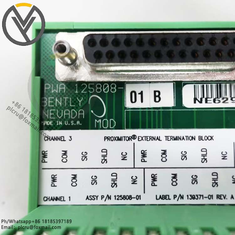 Bently Nevada PWA 125808-01 Proximitor Seismic External Terminal Block