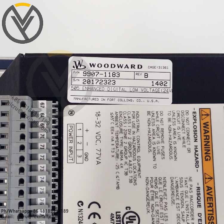 Woodward 9907-1183 505 Turbine Controller HMI
